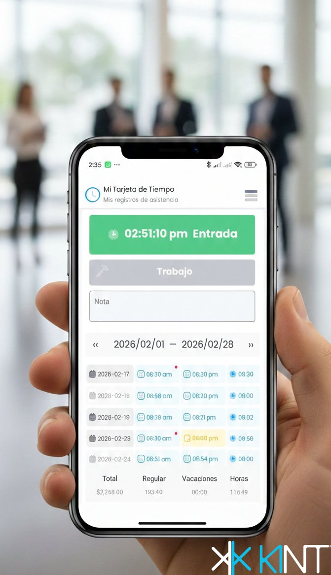 Reloj checador móvil KIS TA